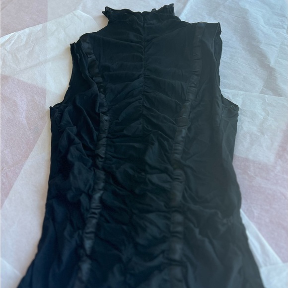 VTG sheer S mesh ruched with satin ribbon high neck clubbing dancing date night - Picture 7 of 12